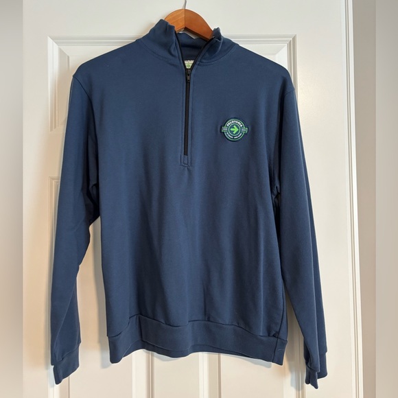 Men's Navy Half-Zip Sweater - Pelotonia - Picture 1 of 3